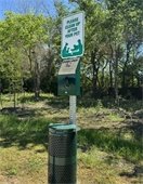 New Doggie Waste Receptacle at Unity Park