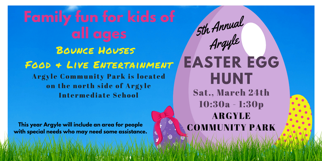 Argyle Annual Easter Egg Hunt Web Banner